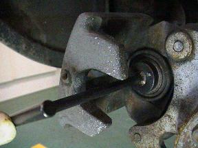 Rear brake caliper piston winding