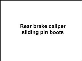 Rear brake caliper sliding pin boots
